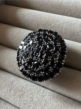 STS Karis African Amethyst 9.20 CTW Cluster Statement Ring Size 10